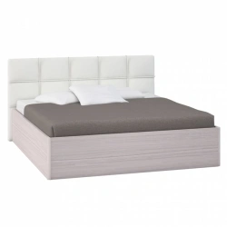 "Rimini Ice" AJ4-01.CG, Bed 2 twin beds with bp/m, upholstered in white (1800 mm) from the modular furniture set Rimini Ice.