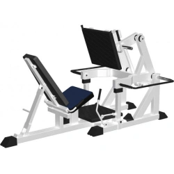 Leg press machine with variable load (free weights)
