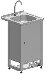 Foot-operated handwashbasin