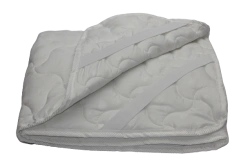 Quilted mattress covers (mattress pads) made of cotton and synthetic fabrics, filled with synthetic, cotton and synthetic fabric