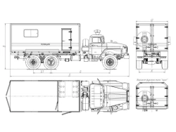 Truck trucks mod. 5777CN without CMU on the basis of Ural chassis mod. 4320-74 with "4320" type cabin (Equipment variants: FG 6J