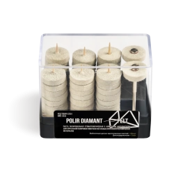 Polirdiamant - felt polishing paste with diamond filling for ceramic dentures, felt discs impregnated with pa