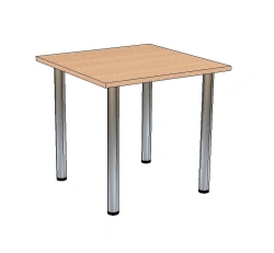 Dining table 4-seater, 4 supports chrome 800*800*760 mm CO 80xr