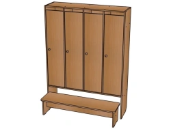 4-section cupboard with bench/ SD19