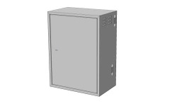 Hinged metal telecommunication cabinet type SHKT, 15U.
