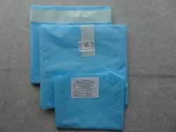 Surgical linen set of nonwoven fabric for hip surgeries, disposable, sterile "Larix".