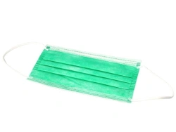 Non-sterile medical mask of non-woven materials "GEXA" (three-layer, on elastic band, green)