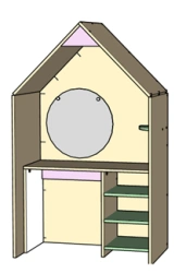 Wooden furniture for preschool institutions: Play set "Barbershop"