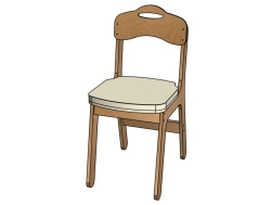 Stool ''Timosha'' H=260 semi-upholstered (seat)/ StD30