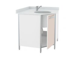 Auxiliary corner table with sink SKDL 3-2 from the set of furniture for clinical diagnostic laboratories according to TU 9452-01