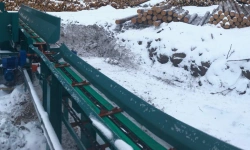 Longitudinal receiving, measuring and evaluation log conveyor AXEL 05-2