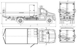 Trucks with CNG gas engine mod. 47951N-3 without CMU on the basis of GAZ chassis mod. C41R16, C41R36, C42R36/TC GAZ mod. C41