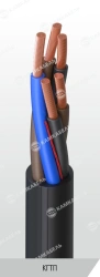 Flexible power cable with insulation and sheath made of thermoplastic elastomer, for voltage 220/380 and 380/660 V, mark KGTP-XL