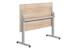 Table on wheel supports
