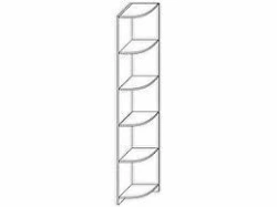 Wooden corner shelving unit