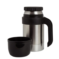 Household vacuum thermos with double flask made of corrosion-resistant steel with wide neck for liquid, food, ice, etc. type "K"