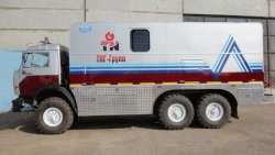 Self-propelled logging hoist PCS model 69574D on chassis KAMAZ-43118-15, KAMAZ-43118-10, KAMAZ-43118-24.