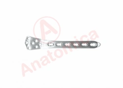 Femoral condyle plate with angular stability with limited contact