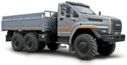 Ural 4320-70E3 flatbed truck with "NEXT" type cab (Possible equipment: ZF 9S1310, 9S1315 gearbox; clutch: ZF, Hammer; transfer g
