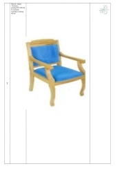 Armchair, brand "Alliance", size: 520×580×960, seat cushion thickness 40 mm