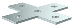 CLM50D-PXS-136-40-HDZ X-shaped connector plate for STRUT-profile HDZ IEK