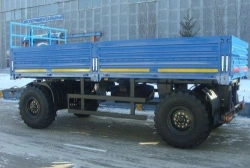 Container trailer type MDO421, modification 878523 on axle MD.?2?1850?9??120?13 (double axle) or on axle MD.?1?2050?9??120?13.