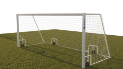 Mobile aluminium profile football goal with wheels, article number OS-15337