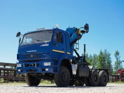 Special purpose vehicle with KMA type hydraulic loading crane on the basis of KAMAZ 5350 and its modifications 51K12N-UC