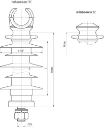 Insulator supporting linear rod composite OLSK 12,5-35-B-2