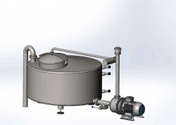 Curd whey pumping/collection/removal system (module) for the food industry and its modifications