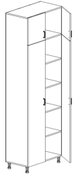 Double-door wardrobe with mezzanine