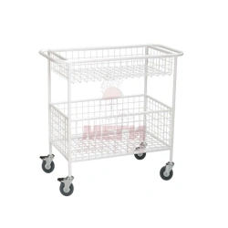 TVd-01-MSK(MSC-506) Trolley with upper lattice metal shelf and lower lattice metal shelf-k