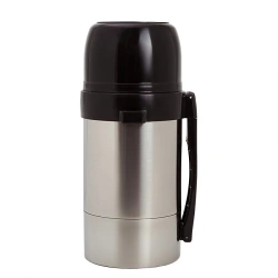 Domestic vacuum thermos with double flask made of corrosion-resistant steel with narrow neck for liquid type "KT"