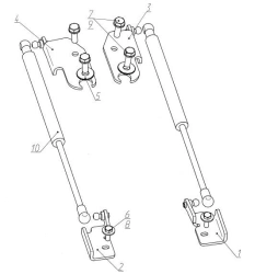 Smooth bonnet lifting device for MITSUBISHI PAJERO IV (3 + 5 DOORS) 2007- MOTORHOOD (MMD Nr. Z4965404)
