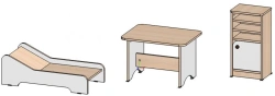 Cupboard shelving unit "Hospital", Art. SIM Bol-01