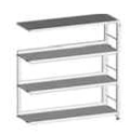 Single-sided shelving unit 880x300x1152 mm (WxHxH)