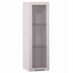 Rimini Ice HB6-01.CG, 1-door glass hinged section, 2 glass shelves (from the set of modular furniture Rimini Ice )