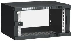 LWE5-06U64-GF ITK Cabinet LINEA WE 6U 600x450mm glass door black
