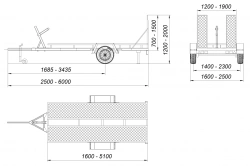 Car trailer (up to 750 kg) - Trailer76 71796