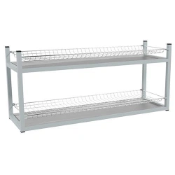 Rack for glasses ECONOM SKSK-2KE (chrome mesh, painted frame), 895x270x2400 mm