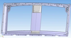 6241-03-5602500-01 SB Rear mask with divided glass assembly