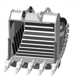Heavy duty rock bucket RDX-113.25d-D1000(5)WS