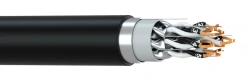 Installation cable with low smoke and gas emission, with individual tinned copper shield, with common tinned shield, fire resist
