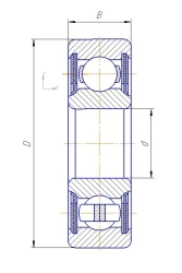 Bearing 6-180502US9 GOST 520-2011