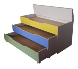 Three-tier bed with a roof art.S.01.09