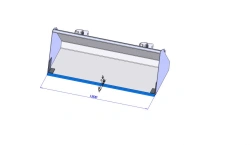 Replacement implement for front loader P320-A: bucket P320-2A