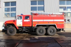 Fire tank truck (AC) without CMU, type 6YN31, modification 6Y211W on the base of URAL-5557(-60, -62, -70, -72, -74) chassis.