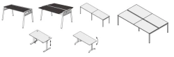 Workstation on metal frame