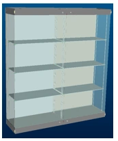 Display case 2000 x 500 x h 2100