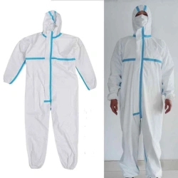 Medical protective overalls disposable type "Tyvek+" sizes: 42-48, 50-56, 58-64; colour: white, blue, blue, white with go